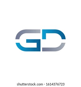 Initial GD Letter Linked Logo Design. Abstract GD vector Template