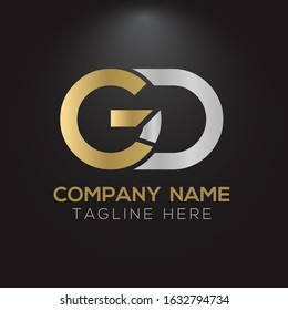 Initial GD Letter Linked Logo. GD Creative Letter Logo Design vector Template