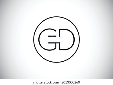  Initial GD Letter Logo With Creative Modern Business Typography Vector Template. Creative Abstract Monogram Letter GD
