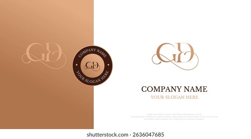 Initial GD Logo Design Vector