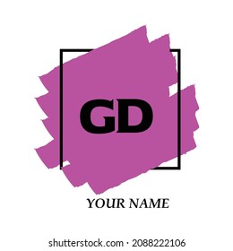 Initial GD logo template vector illustration