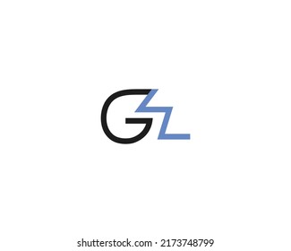 Vector de diseño de logotipo de letras GE o GW iniciales 