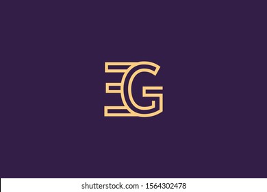 Initial EG GE Letter Logo Design Vector Template. Monogram and Creative Alphabet E G Letters icon Illustration.