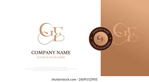 Initial GE Logo Design Vector