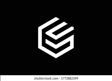 Initial GE EG modern monogram and elegant logo design, Professional Letters Vector Icon Logo on black background.