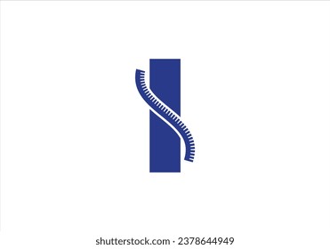 Initial I with gear template logo