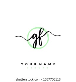 Initial GF handwriting logo