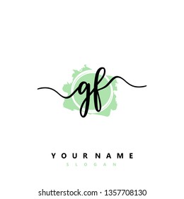 Initial GF handwriting logo