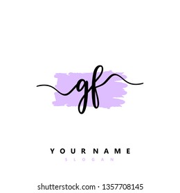Initial GF handwriting logo