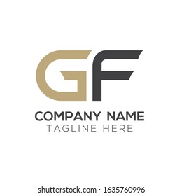 Initial GF Letter Linked Logo. GF Creative Letter Logo Design vector Template