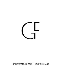 Initial GF Slim Logo design vector. Illustration of GF Letter Logotype