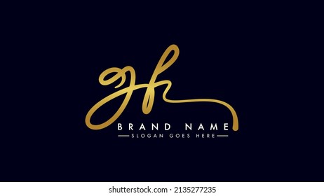 Initial GF vector monogram and elegant logo design.Signature style typographic icon template with script letter g and letter f.Lettering sign isolated on dark background.