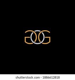 initial GG or G logo graphic design vector
