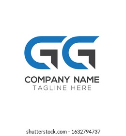 Initial GG Letter Linked Logo. GG Creative Letter Logo Design vector Template