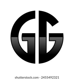 Initial GG Logo in a Cirle Shape
