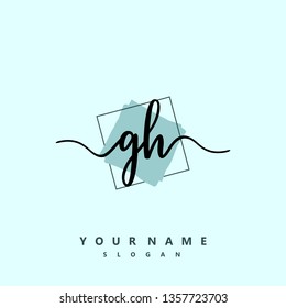 Initial GH handwriting logo