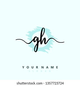 Initial GH handwriting logo