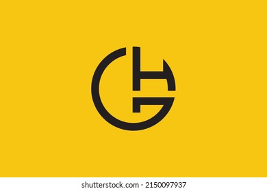 Initial GH HG modern monogram and elegant logo design, Professional Letters Vector Icon Logo on luxury background.