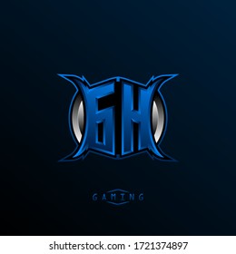 Diseño inicial del logotipo GH, Diseño inicial del logotipo HG con estilo Cool, Logotipo para juegos, deportes, juegos iniciales, comunidad o negocio.