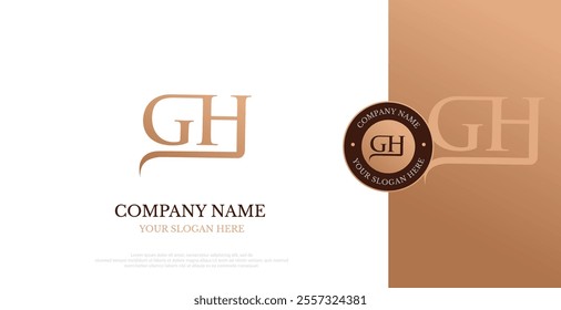 Initial GH Logo Design Vector 