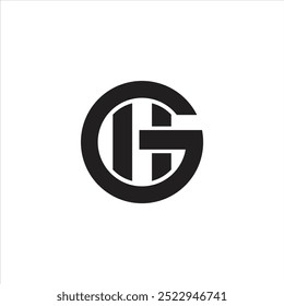 Logotipo inicial Gh concepto de letra de icono elegante y profesional y forma de círculo