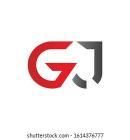 Initial GJ Letter Linked Logo Design. Abstract GJ vector Template