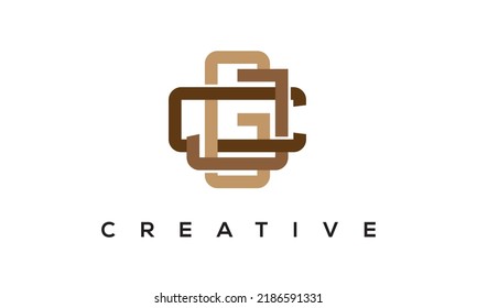 GJC inicial, CJG letras Monograma Logo. Creative Modern GJC, Ilustración vectorial de las letras CJG.