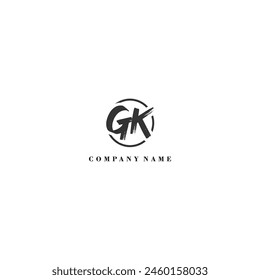 Ursprüngliche GK Brush Logo Firmentrend Identität