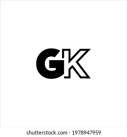 initial GK KG letter logo design vector