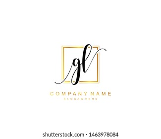 Initial GL beauty monogram and elegant logo design, handwriting logo of initial signature, wedding, fashion, floral and botanical with creative template.