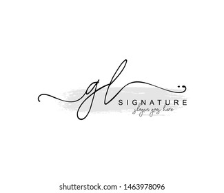G L Initial Handwriting Logo Vector Stock Vector (Royalty Free ...