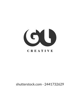 Initial GL company creative label trendy idea brand