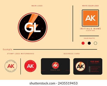 Initial GL Electric Logo Letter Vector For Your Business Or Brand