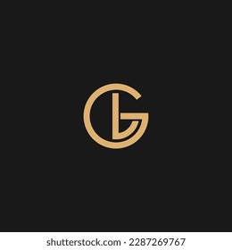 Initial GL Letter Linked Logo. GL letter Type Logo Design vector Template, GL logo circle type logo
