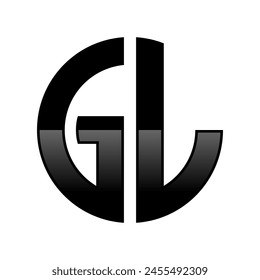 Initial GL Logo in a Cirle Shape