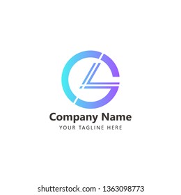 Initial GL logo Design Vector
