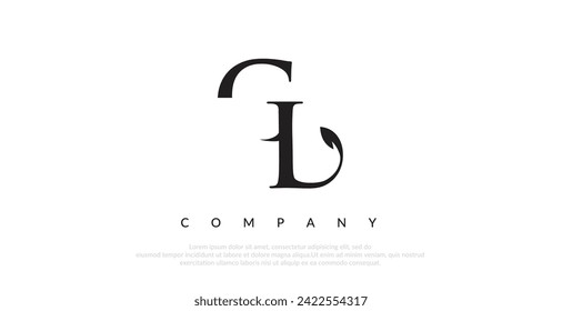 Initial GL Logo Design Vector 