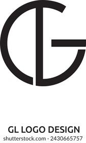 initial GL vector logo design