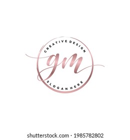 Initial Gm Beauty Monogram Elegant Logo Stock Vector (Royalty Free ...