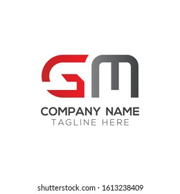 Initial GM Letter Linked Logo. GM letter Type Logo Design vector Template