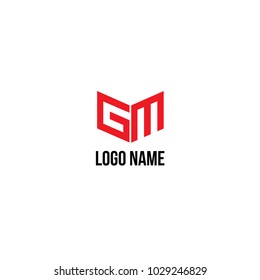 Initial GM. Logo GM On White Background.