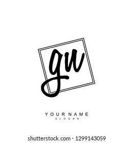 Initial GN handwriting logo vector