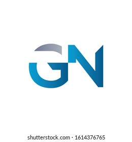 Initial GN Letter Linked Logo Design. Abstract GN vector Template