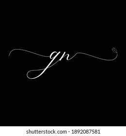 Initial GN logo handwriting business illustration fashion simple