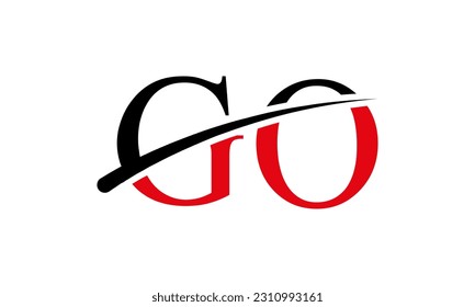 Erstmaliges Logo mit Swoosh Design Grafik-Vektorvorlage für Unternehmens- und Unternehmensidentität.