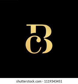 Initial Gold Letter Bc Cb Logo Stock Vector (Royalty Free) 1119343451 ...