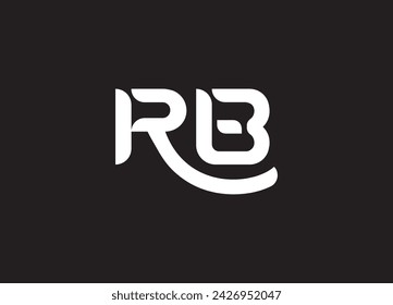 Initial Gold letter BR RB Logo Design 