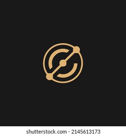 Initial Gold letter C logo design. C logo design with modern trendy
