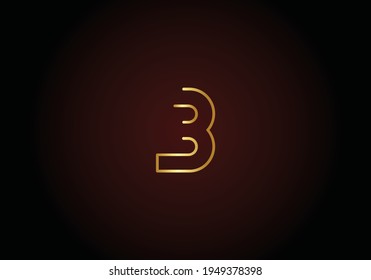 Initial Gold letters bb linked monogram logo vector.