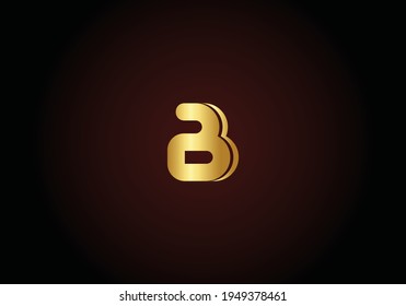 Initial Gold letters bb linked monogram logo vector.